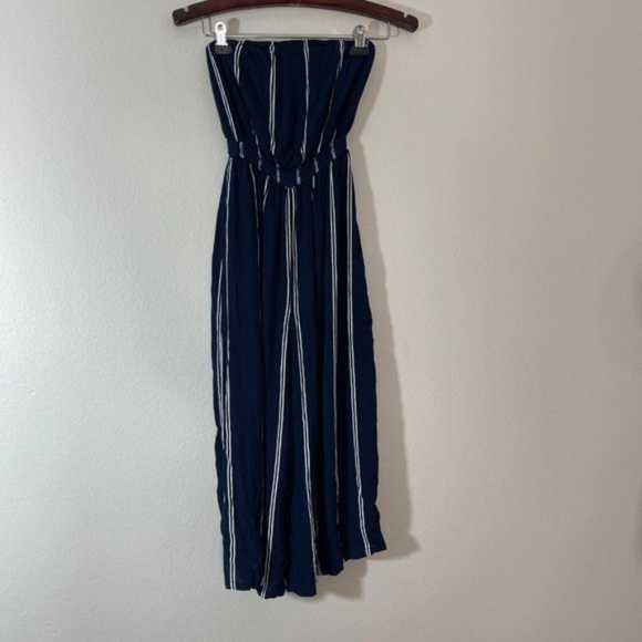 Urban Outfitters Silence & Noise Jumpsuit Blue Stripe - Picture 2 of 6